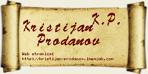 Kristijan Prodanov vizit kartica